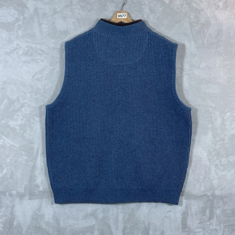 LL Bean Waterfowl Sweater Vest Mens XXXL 3XL Merino Lambswool 245457